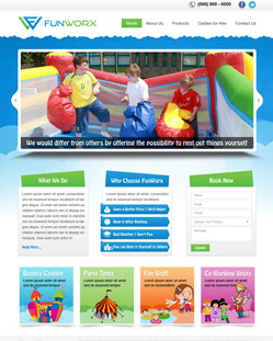 Portfolio of Flat Website Design